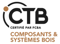 Logo CTB Composants et systèmes bois, certifié par FCBA : démarque qualité SICOB